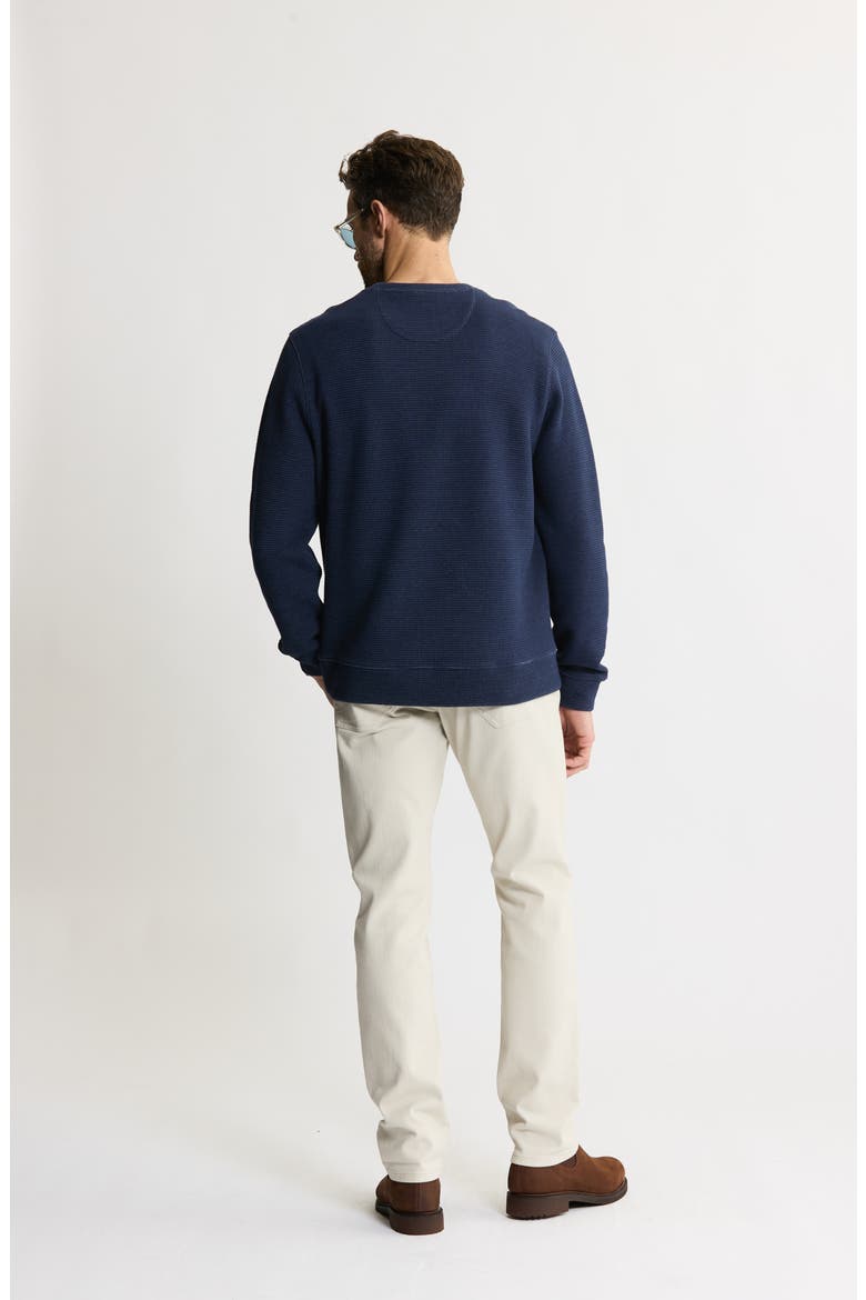 Textured Knit Crewneck Sweatshirt, Alternate, color, NAVY