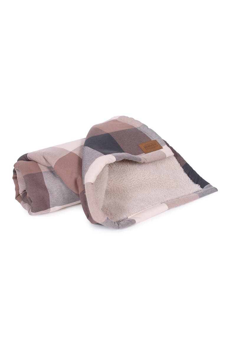 Plaid & Fleece Crate Blanket, Main, color, BLOCK PLAID