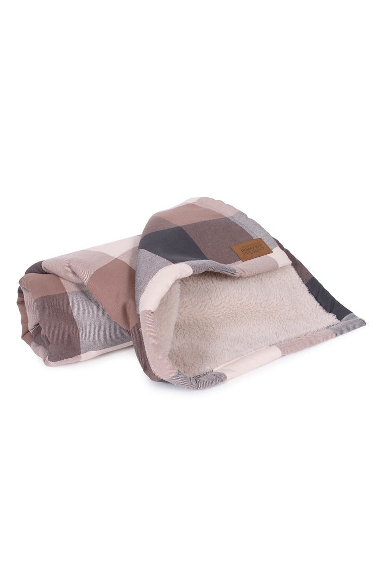Pendleton Plaid & Fleece Crate Blanket, Main, color, Block Plaid