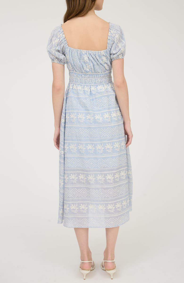 Blu Pepper Embroidered Lace Midi Dress, Alternate, color, Blue