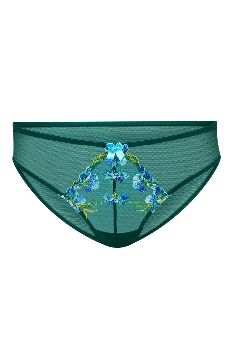 Daphne Bikini Panties, Alternate, color, Floral green