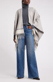 Nordstrom Houndstooth Ruana