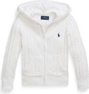 Polo Ralph Lauren Kids' Cable Knit Cotton Zip Hoodie