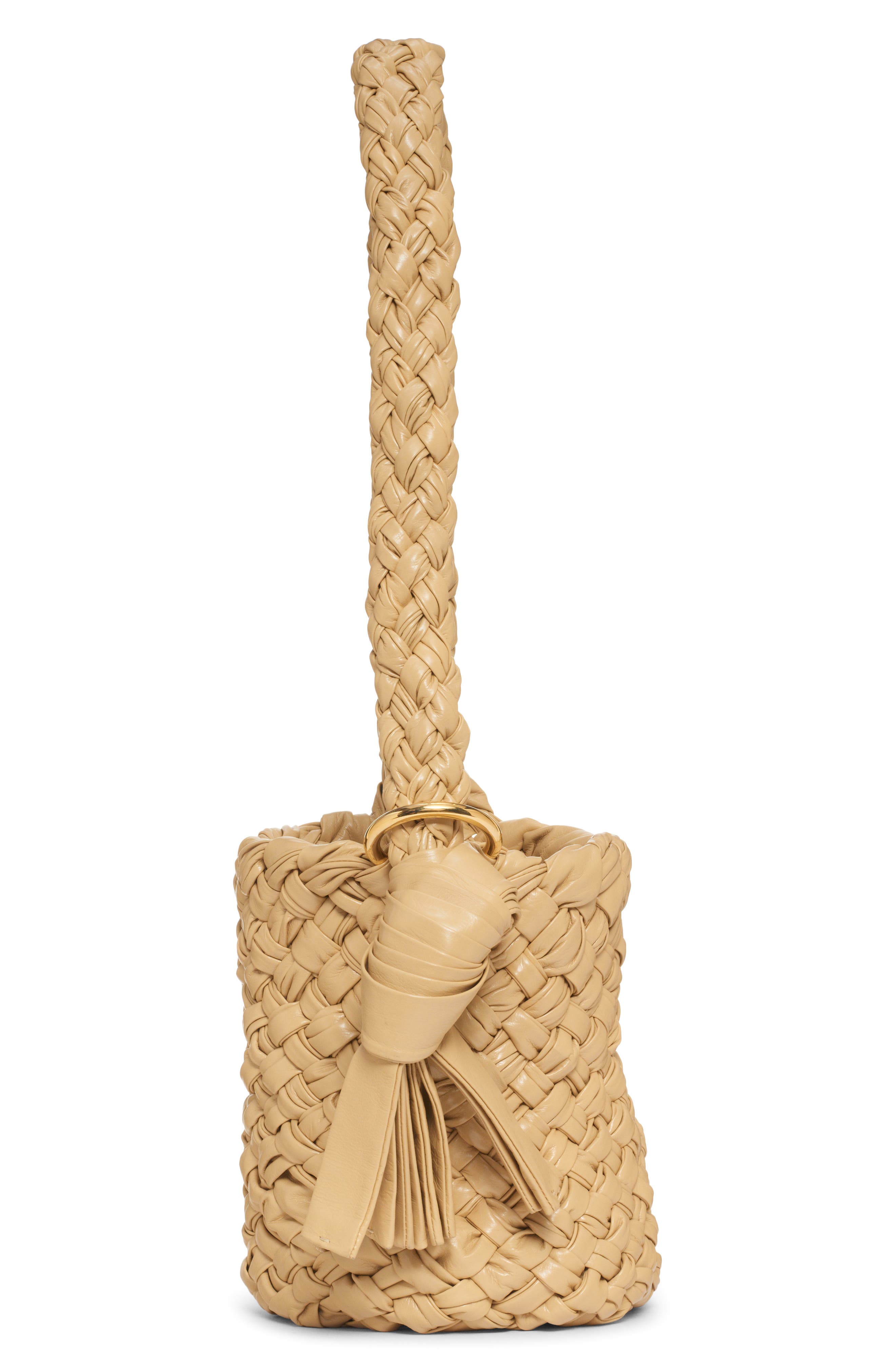 Bottega Veneta Kalimero Plissé Intrecciato Leather Bucket Bag, Alternate, color, 