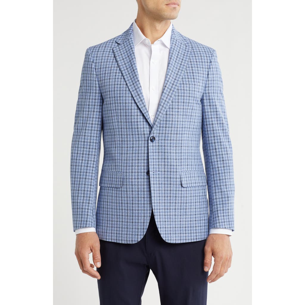 Tommy Hilfiger Grid Stretch Suit Jacket In Blue