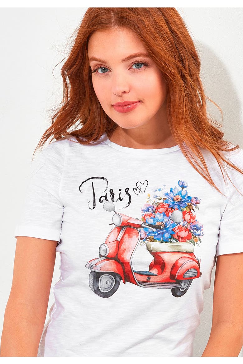 Stretch Cotton Graphic Tee, Main, color, BEAUTIFUL LIFE