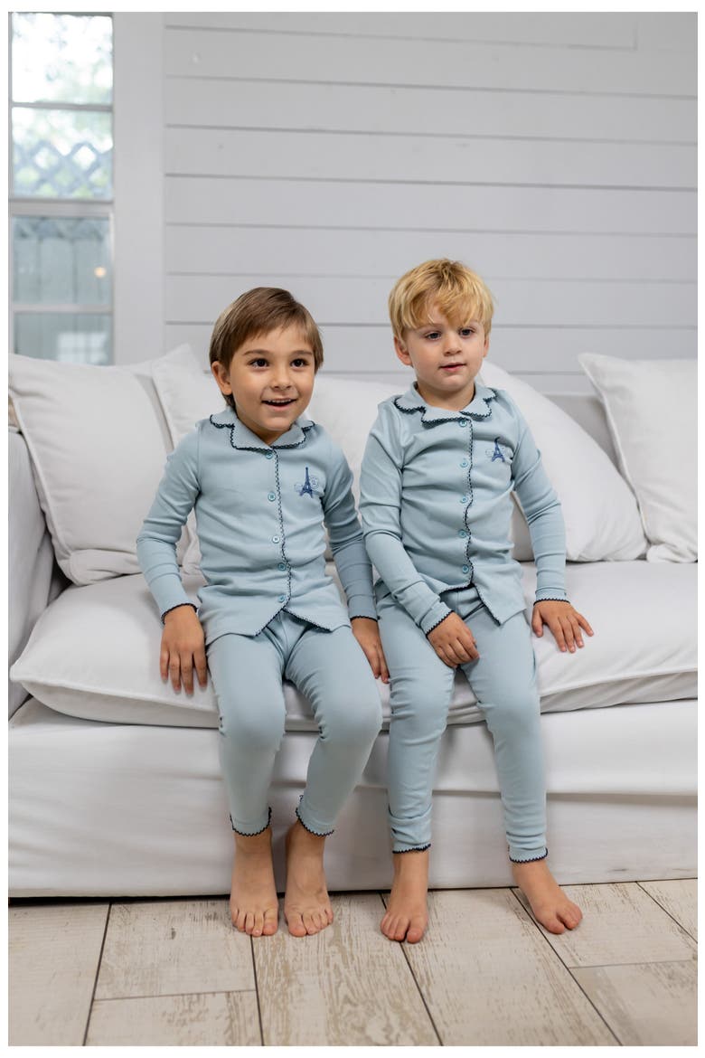 French Grandpa PJ for Boy, Alternate, color, Blue