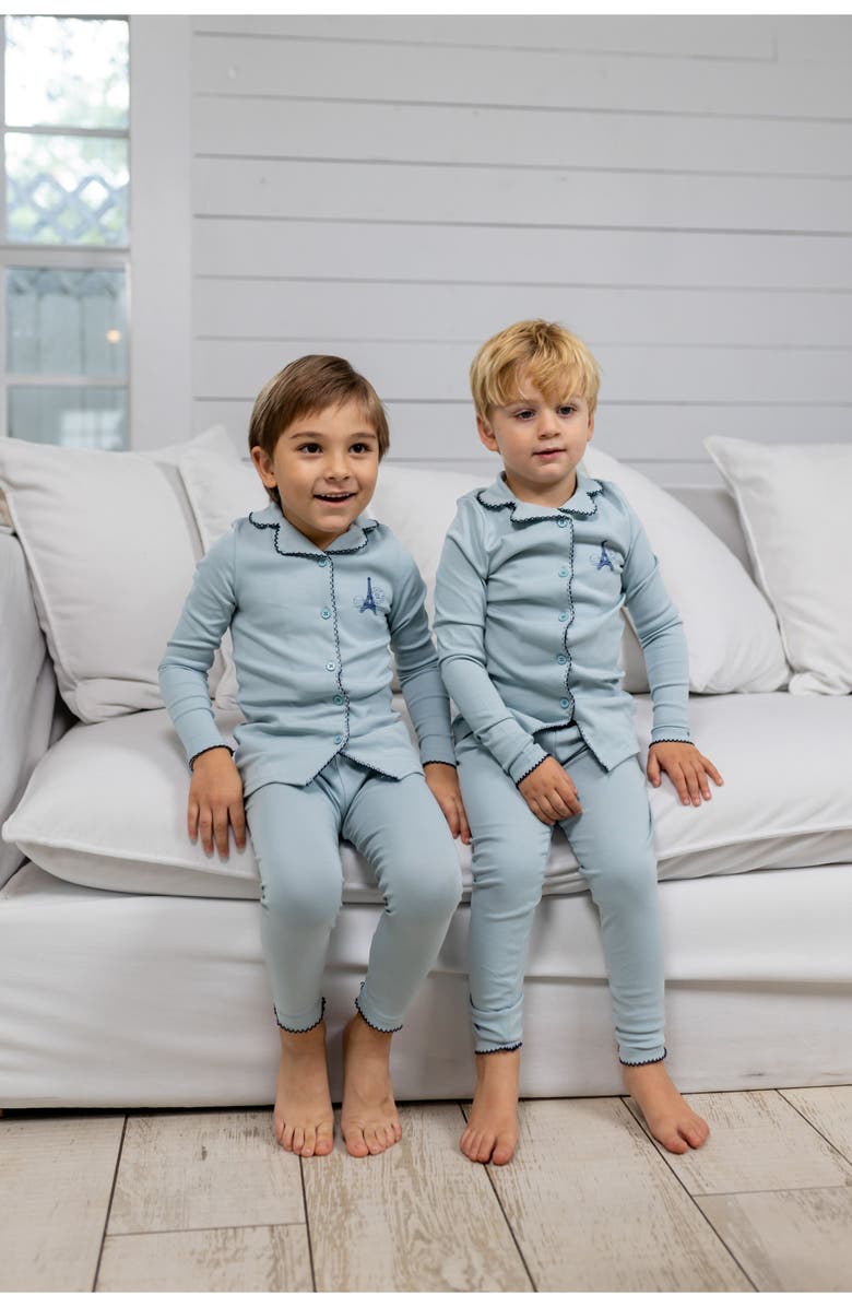 Pouf French Grandpa PJ for Boy, Alternate, color, Blue