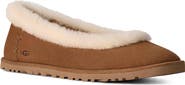 UGG® Zora Genuine Shearling Trim Ballet Flat