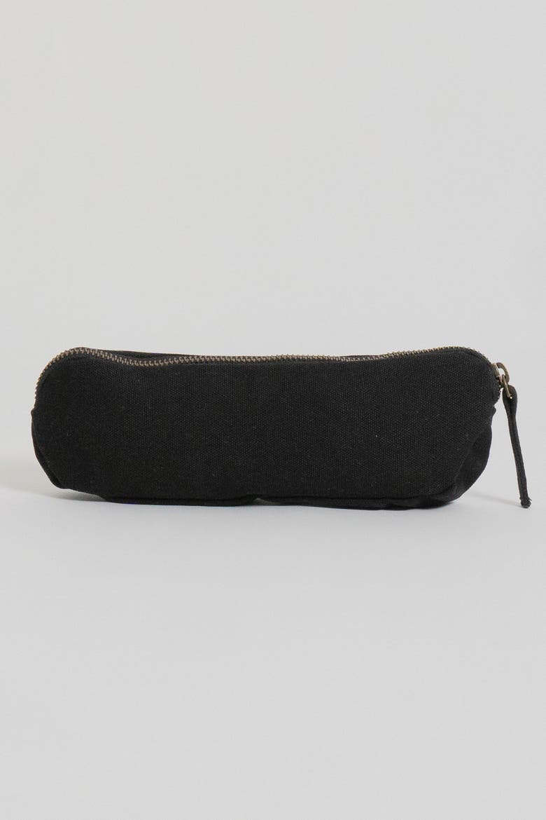 Organic Cotton Pencil Bag, Alternate, color, Ivory Black