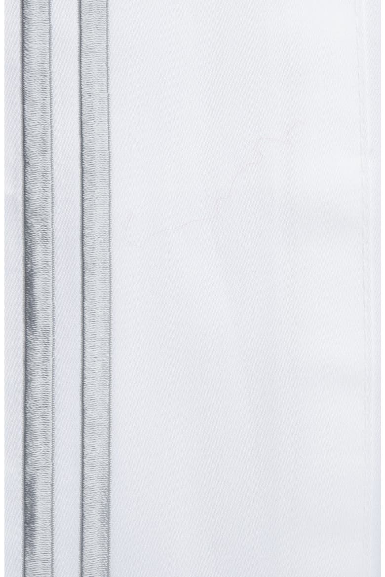 Dual Stripe Embroidered 600 Thread Count Cotton Duvet Set, Alternate, color, CHARCOAL GREY