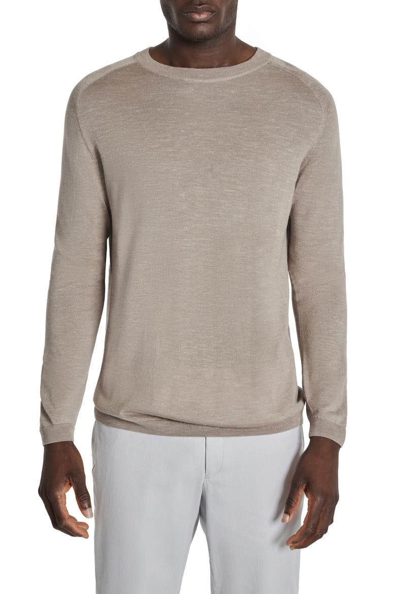Bailey Merino Wool Blend Sweatshirt, Main, color, TAN