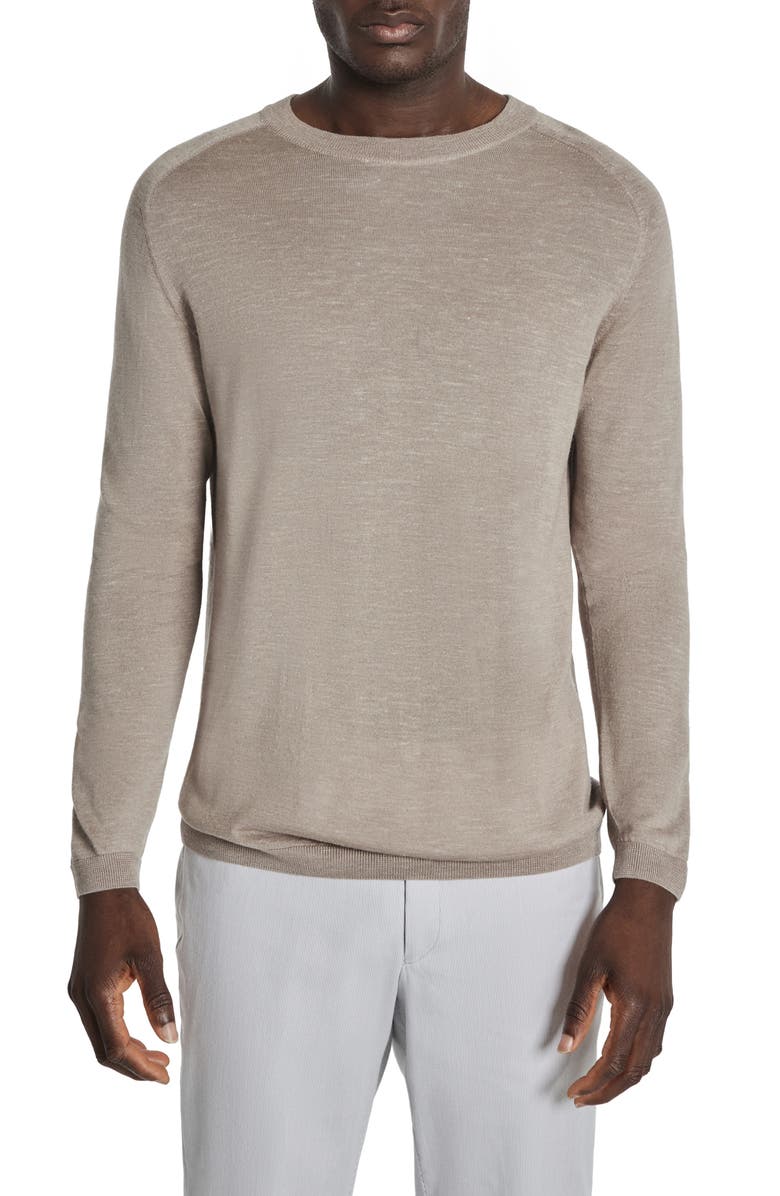 Jack Victor Bailey Merino Wool Blend Sweatshirt, Main, color, Tan