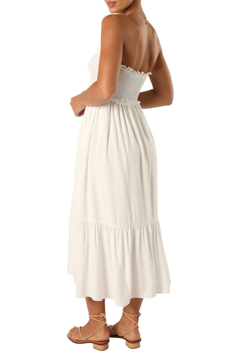 Petal & Pup Dayton Strapless Midi Dress, Alternate, color, White