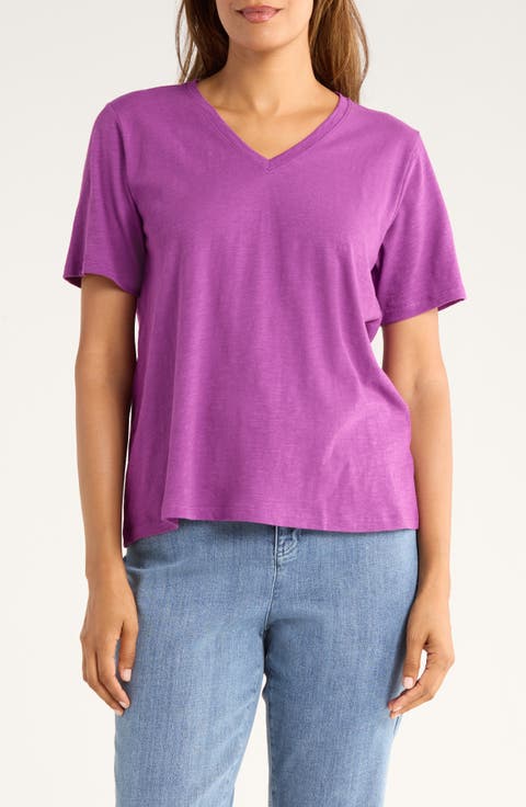 Easy V-Neck Organic Cotton T-Shirt