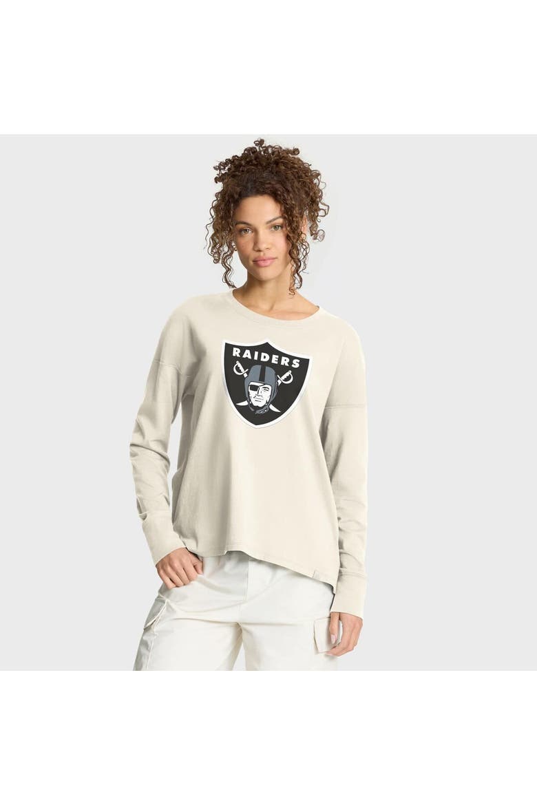 Women's Fanatics Cream Las Vegas Raiders Dove Legacy Long Sleeve T-Shirt, Main, color, Cream