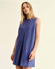 Cartolina Fiona Linen Shift Dress