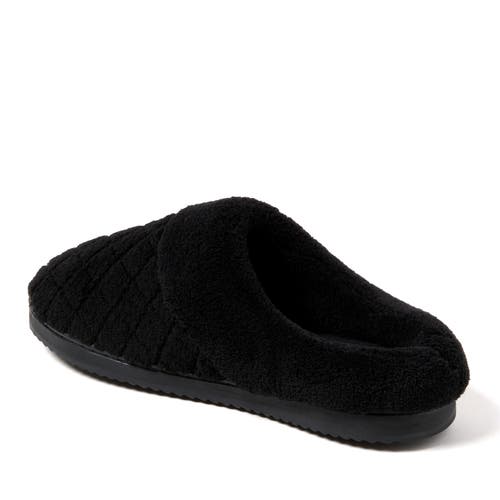 Dearfoams Libby Quilted Terry Clog Slipper In Black