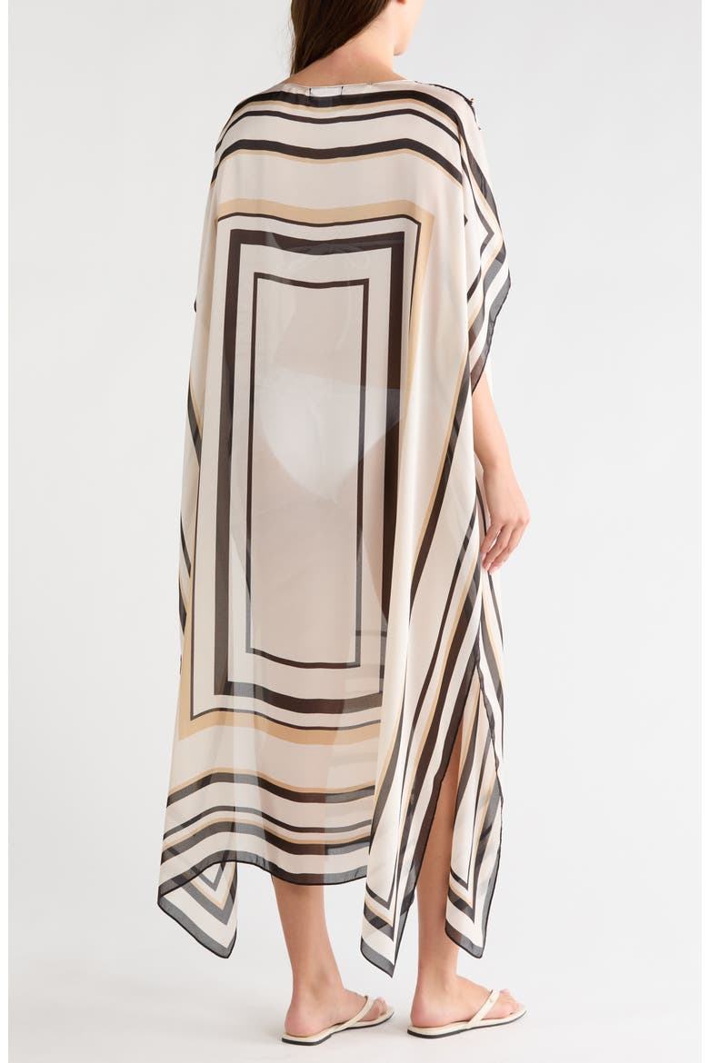 Square Striped Duster, Alternate, color, IVORY BLACK