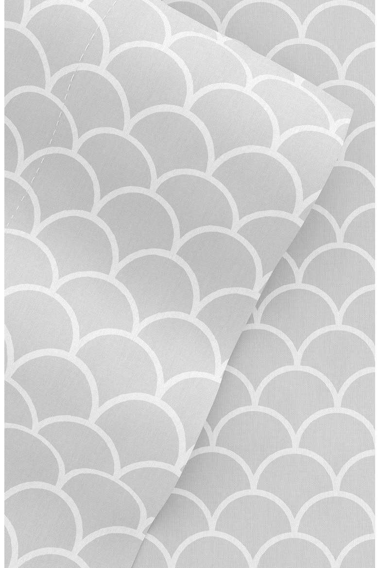 Premium Ultra Soft Scallops Pattern 4-Piece Bed Sheet Set, Alternate, color, GRAY