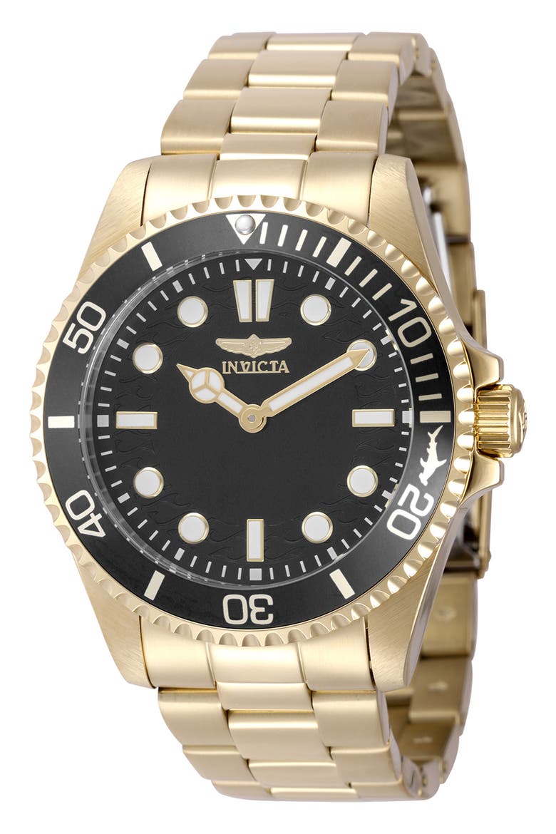 Pro Diver Bracelet Watch, 43mm, Main, color, BLACK