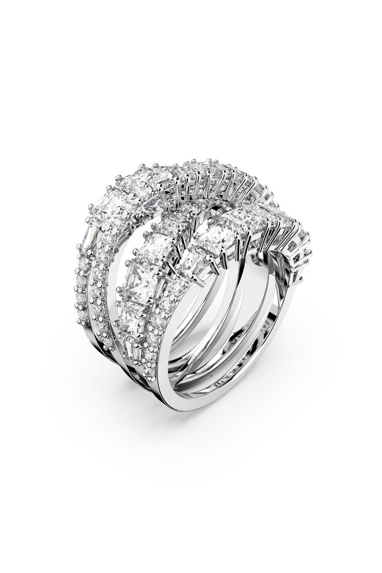 Hyperbola Wrap Ring, Alternate, color, WHITE
