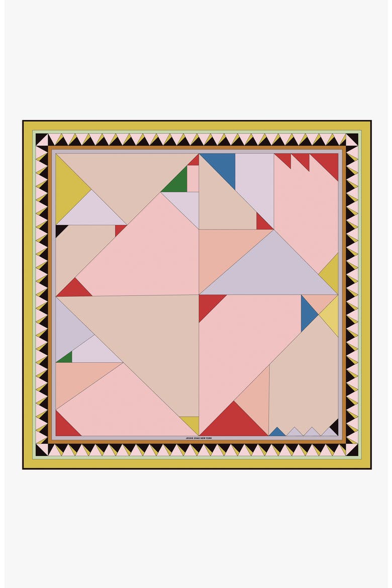 Double Sided Silk Scarf Of Color Recombination, Main, color, Pink