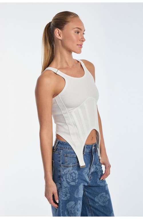 Shop Noli Yoga The Noli Shop Kiara Garter Tank Top In White