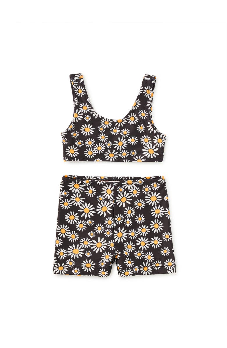 Tea Collection Tankini & Board Shorts Swim Set, Main, color, Daisy Days