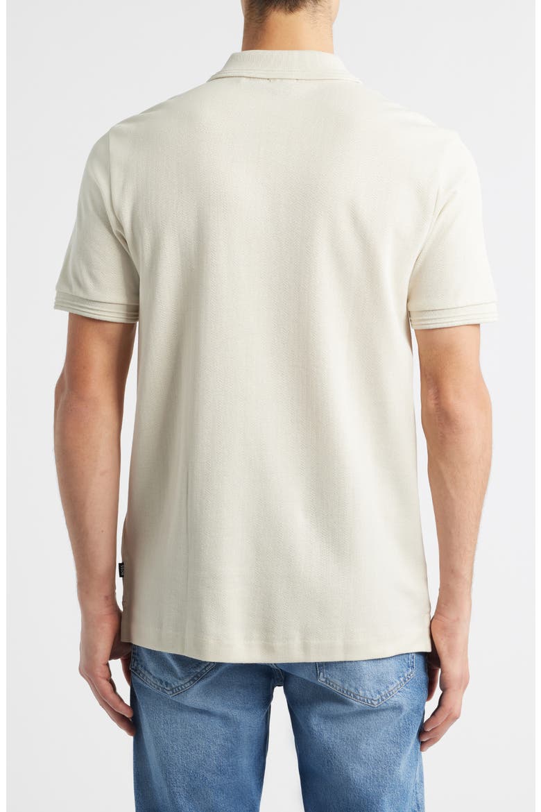 Parlay Herringbone Cotton Polo, Alternate, color, OPEN WHITE