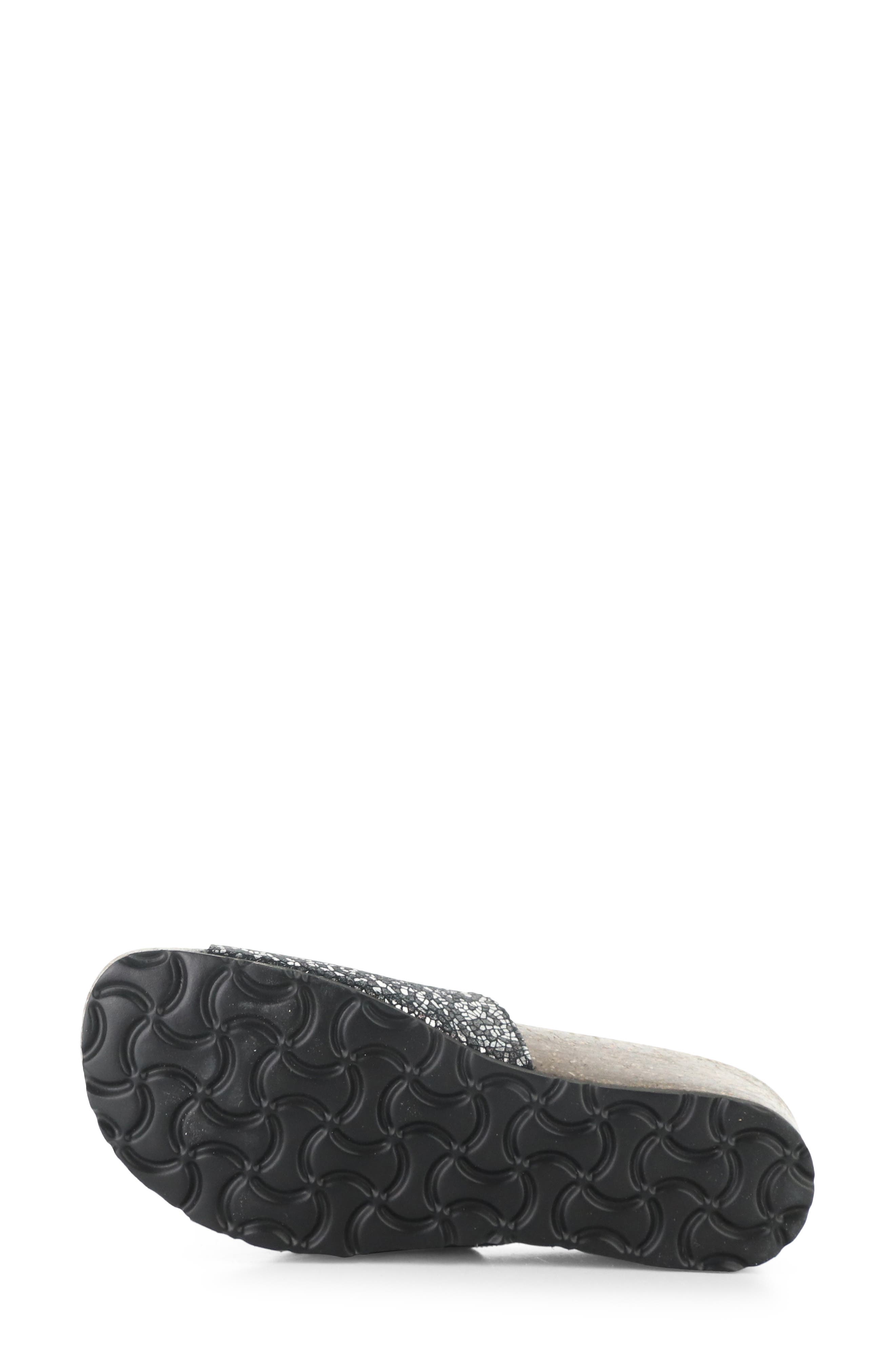Bos. & Co. Lyra Wedge Slide Sandal, Alternate, color, Nero