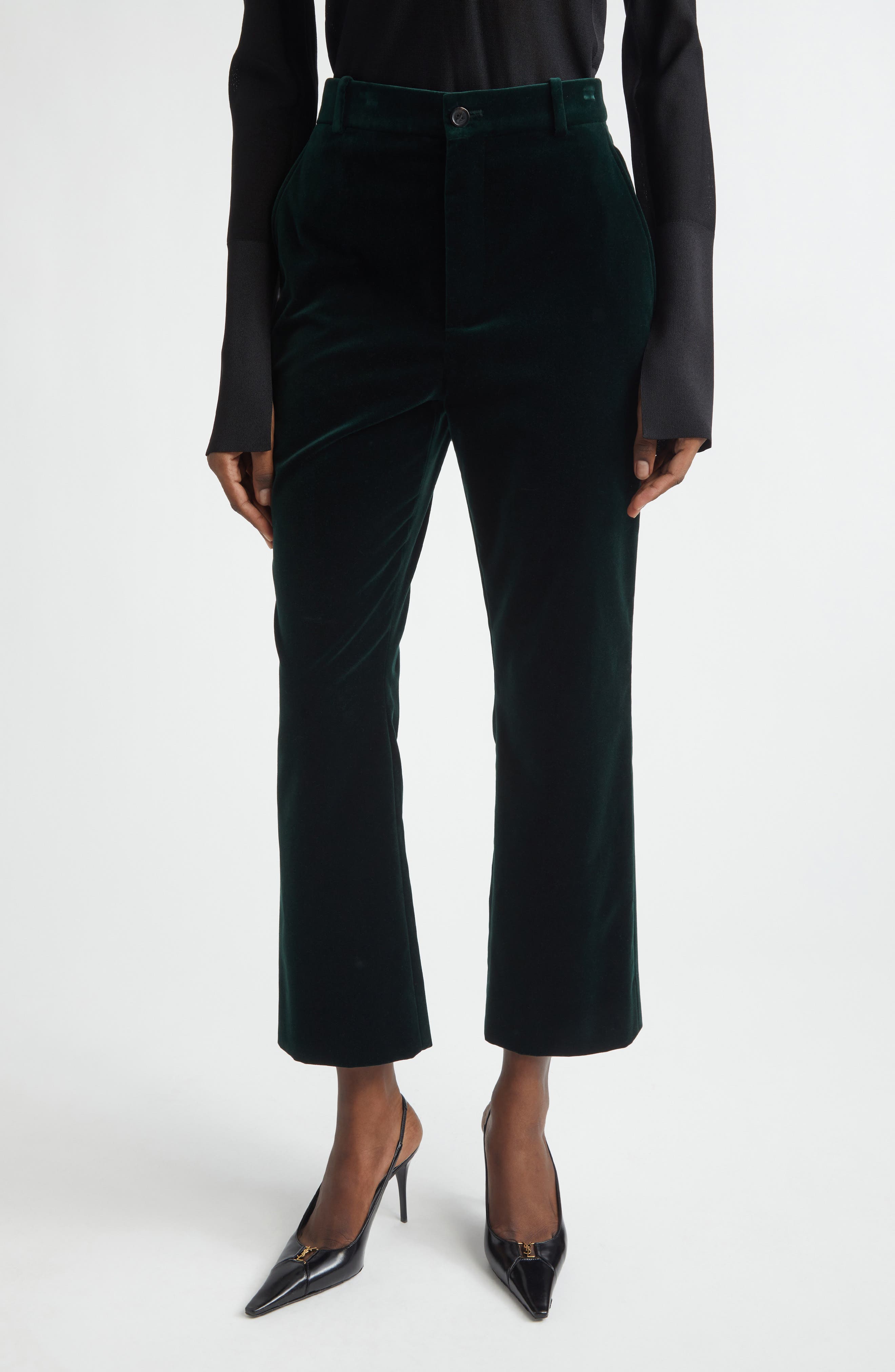 High Waist Cotton Velour Pants - image 3