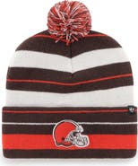 '47 Men's '47 Brown Cleveland Browns Powerline Cuffed Knit Hat with Pom