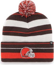 '47 Men's '47 Brown Cleveland Browns Powerline Cuffed Knit Hat with Pom