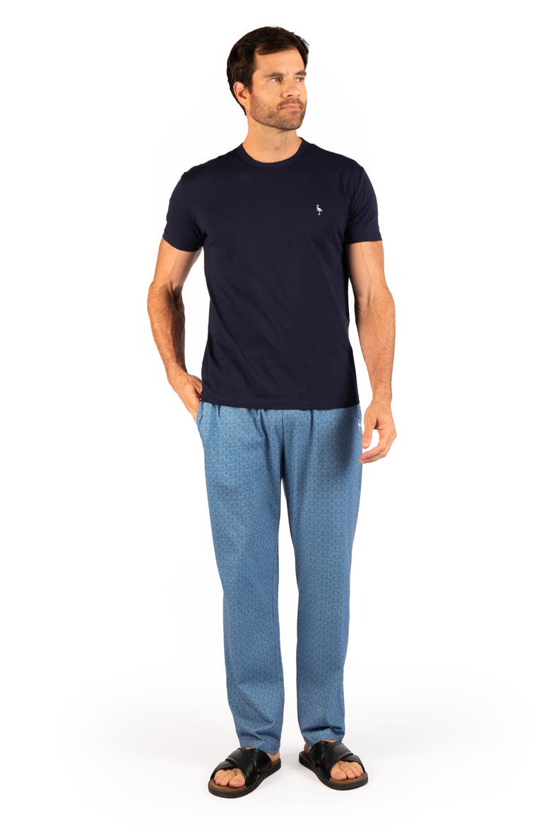 Martini Glasses Pajama Set, Alternate, color, SLATE BLUE
