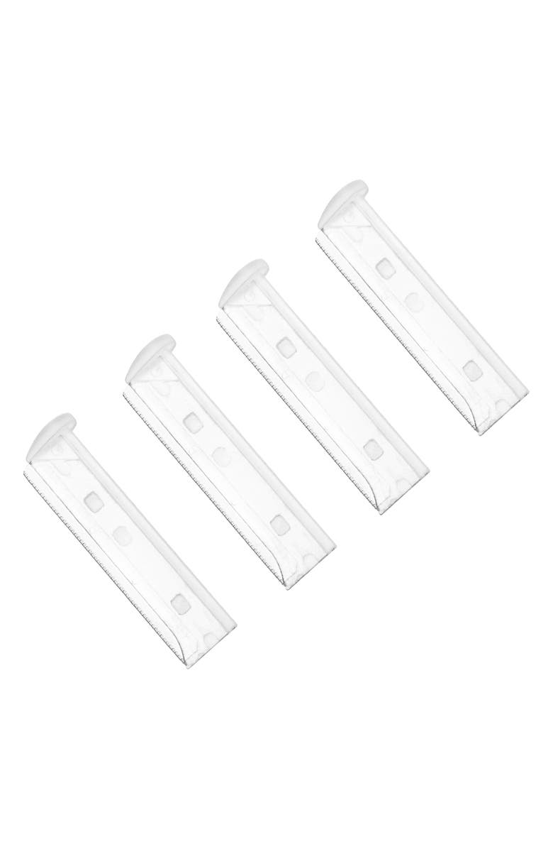 TWEEZERMAN 4-Pack Facial Razor Replacement Heads, Main, color, Silver