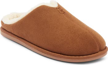 Nordstrom Rack Paul Indoor/Outdoor Faux Fur Lined Slipper Brown Chestnut Sz M Men main image 4