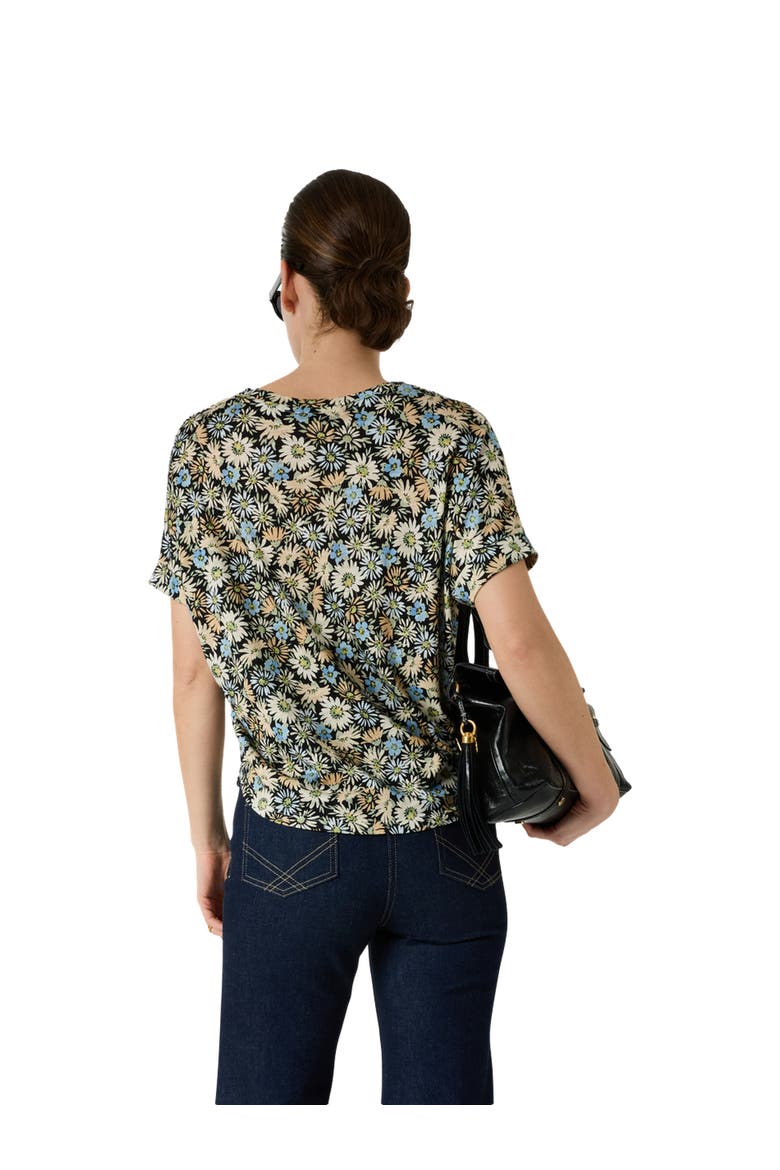 Malinae Floral Print T-Shirt, Alternate, color, Jeans