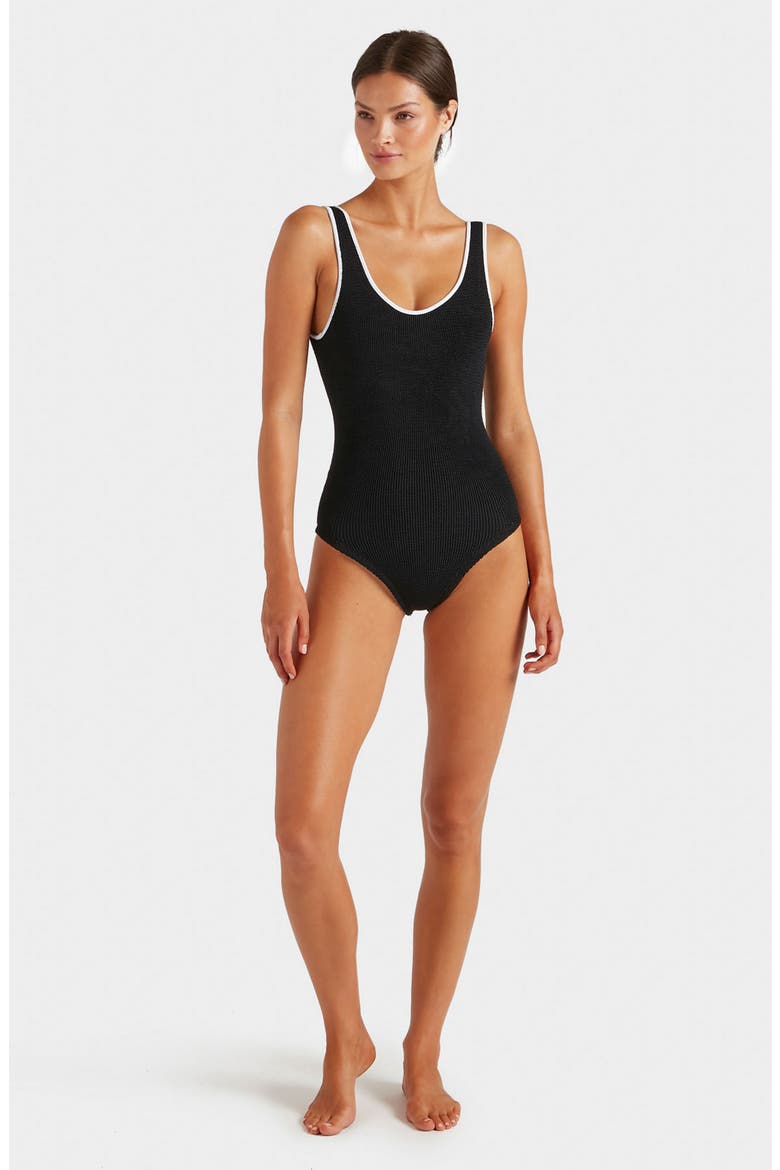 Faye One-Piece Swimsuit, Alternate, color, BLACK