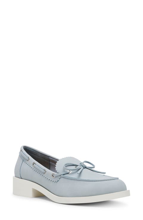 Lagoon Block Heel Boat Shoe Loafer (Women)
