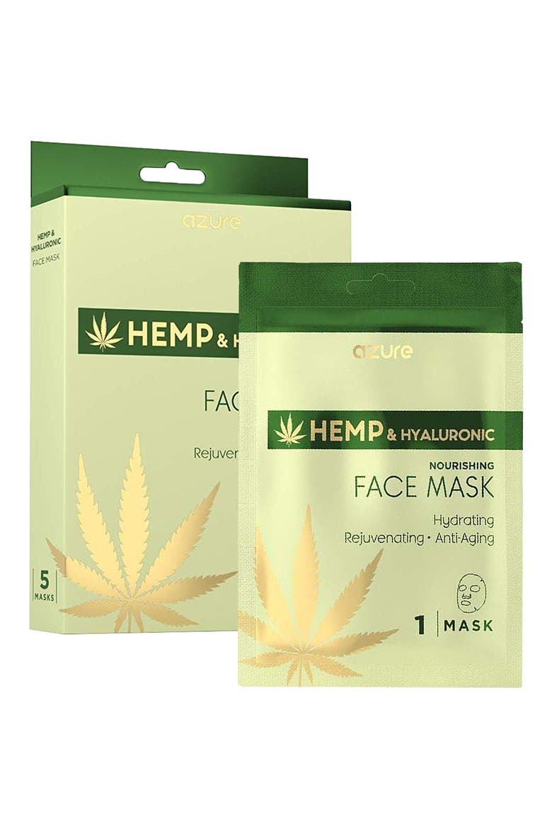 Hem and Hyaluronic Nourishing Face Mask - Pack of 5, Main, color, NO COLOR