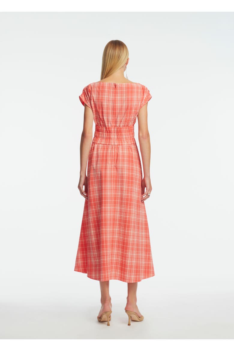 Plaid Seersucker Midi Dress (Women) | Nordstrom