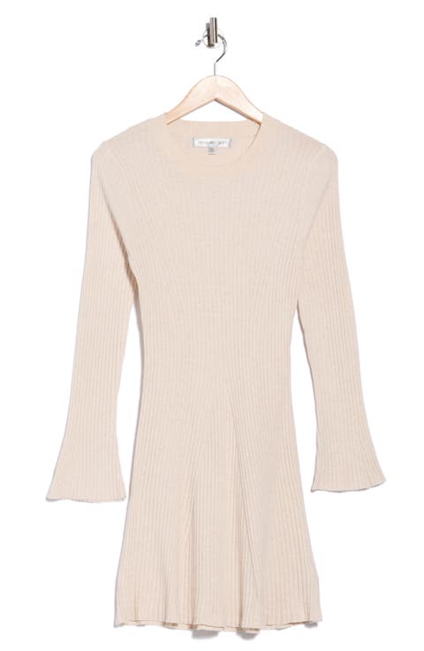 Directional Wide Rib Long Sleeve Sweater Dress