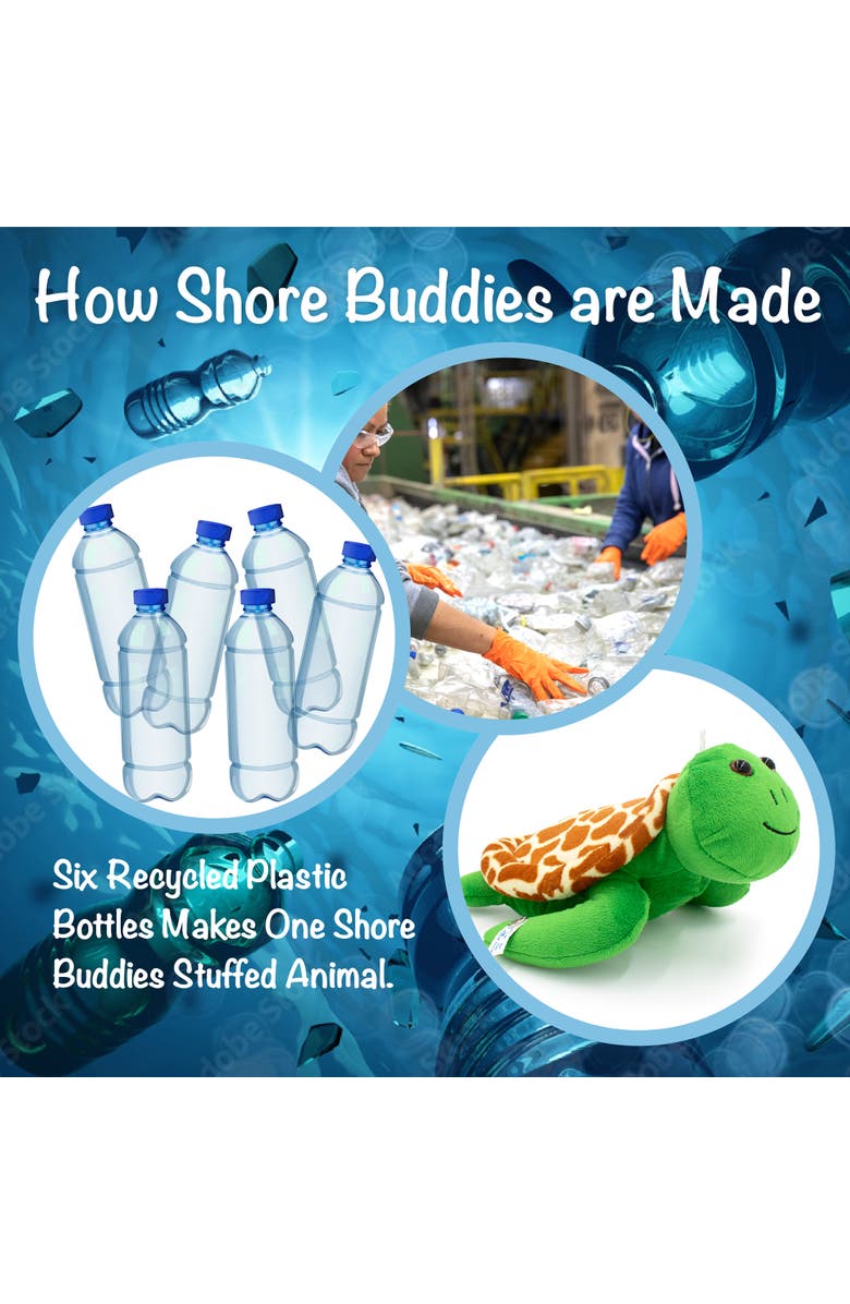 Shore Buddies Shelly The Sea Turtle 12" Stuffed Plush Toy w/ Animal Sounds, Alternate, color, Green