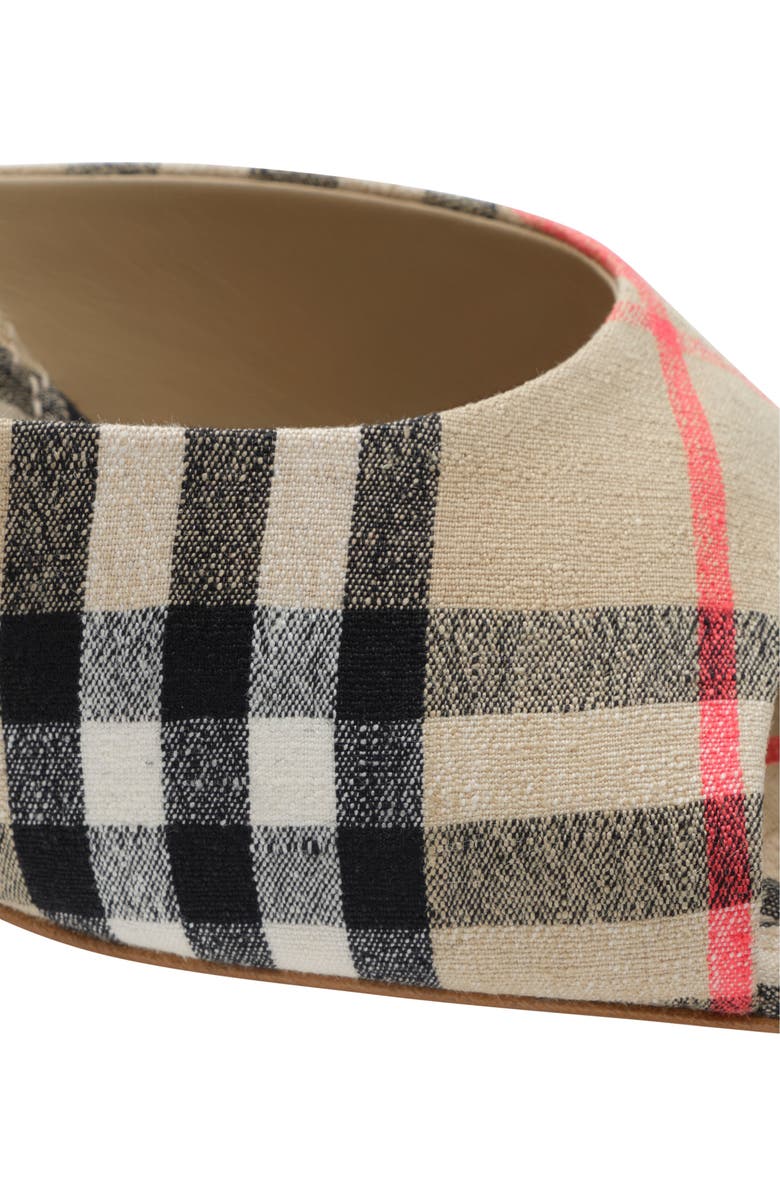 Burberry Check Mews High Sandals, Alternate, color, Sand Beige