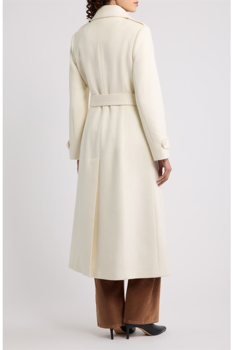 Double Breasted Wool & Cashmere Blend Maxi Coat, Alternate, color, OFF WHITE