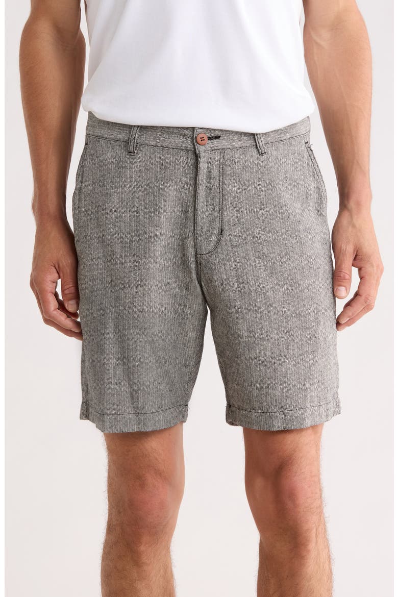 City & Sun Herringbone Shorts, Main, color, COAL