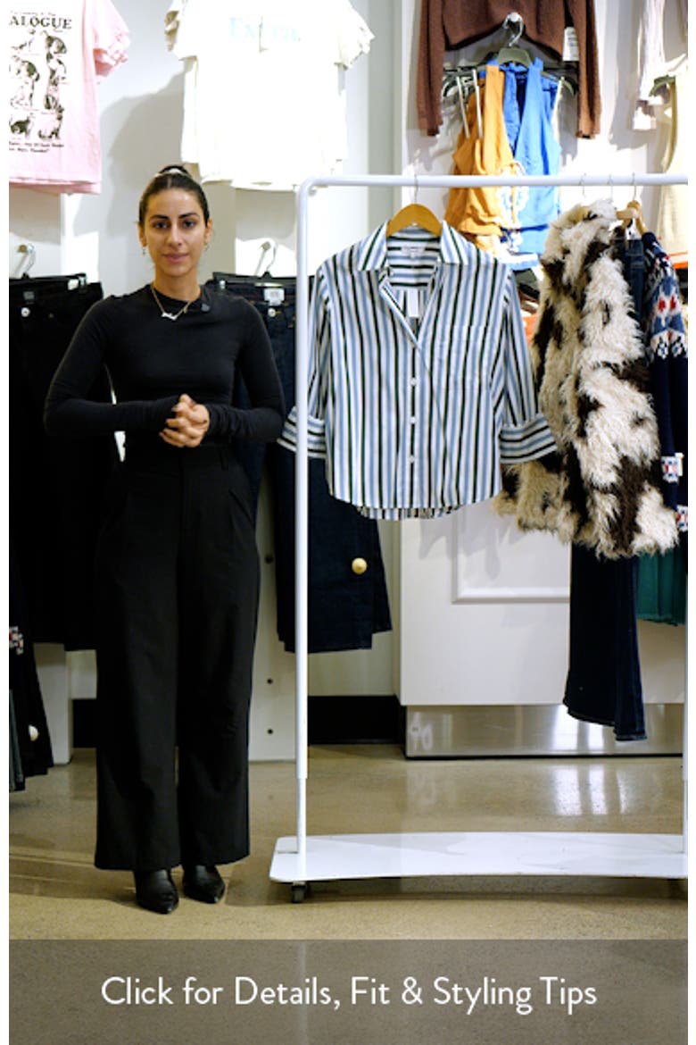 Easy Y-Neck Poplin Button-Up Shirt video