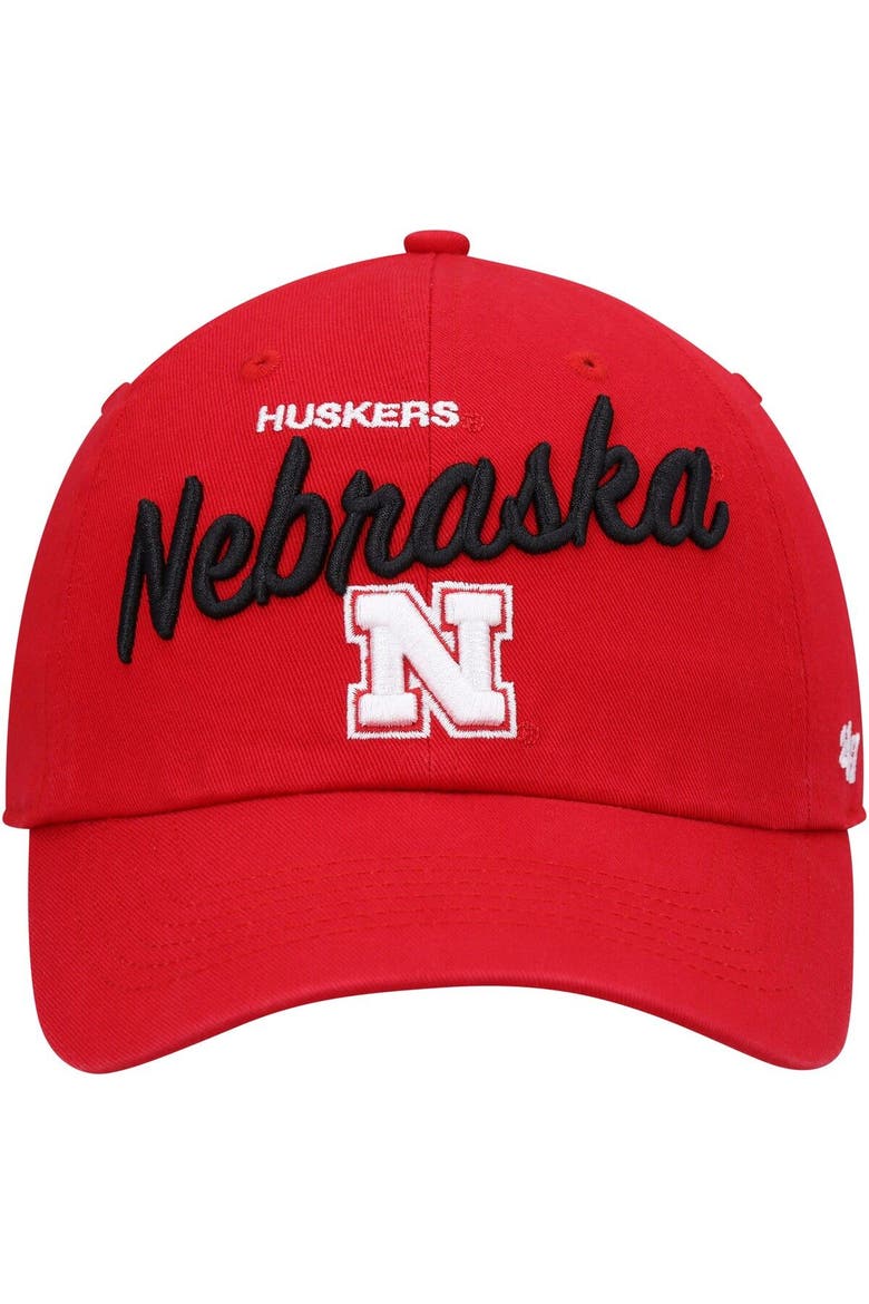 Women's '47 Scarlet Nebraska Huskers Phoebe Clean Up Adjustable Hat, Alternate, color, Scarlet
