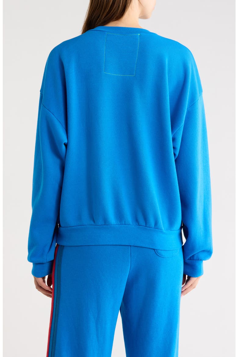 5-Stripe Crewneck Sweatshirt, Alternate, color, OCEAN